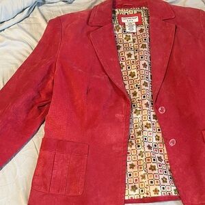 vintage Covington Women's suede pink Suit Jacket